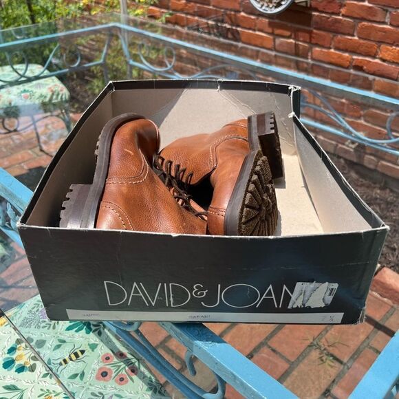 Joan and David Lace Up Leather Boots NIB main image 5